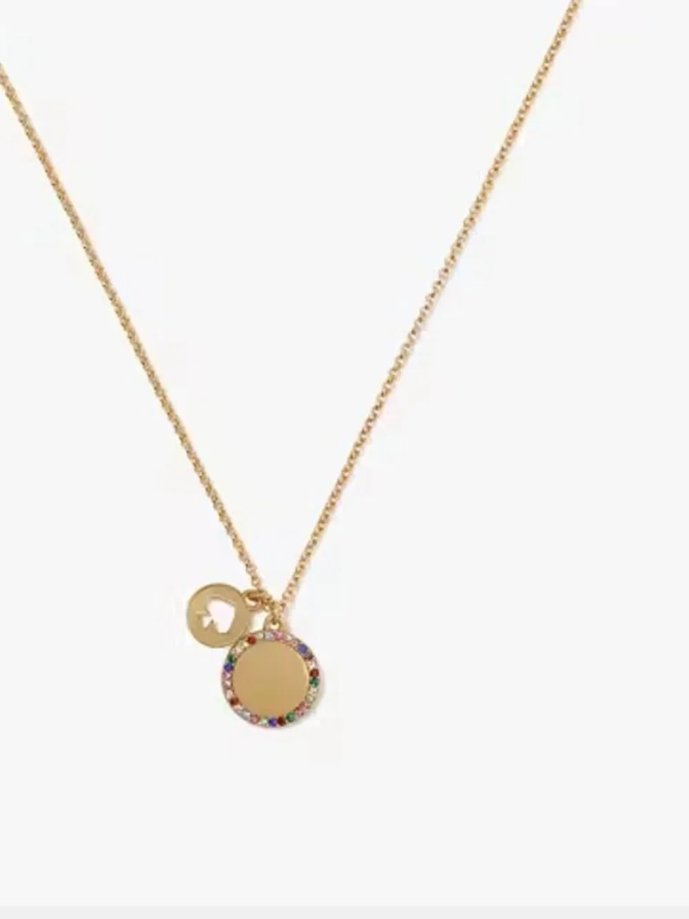 New Kate Spade Spot The Spade multicolor Pave Charm Pendant